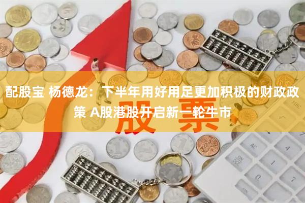 配股宝 杨德龙：下半年用好用足更加积极的财政政策 A股港股开启新一轮牛市